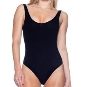 I Heart by Iron Fist Ribbed Thong Bodysuit Black M